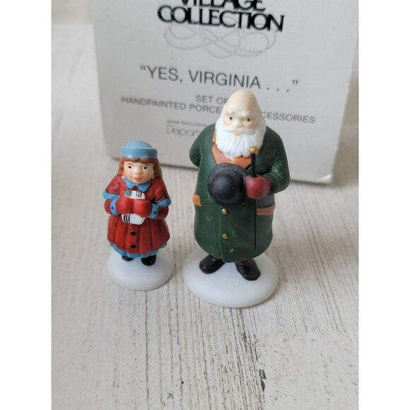 Dept 56 58890 Yes, Virginia... village accessory xmas set - Picture 3 of 6